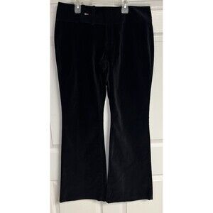 Vintage Tommy Hilfiger Black Velvet Wide Leg Stretch Pants Size 11 Career Casual